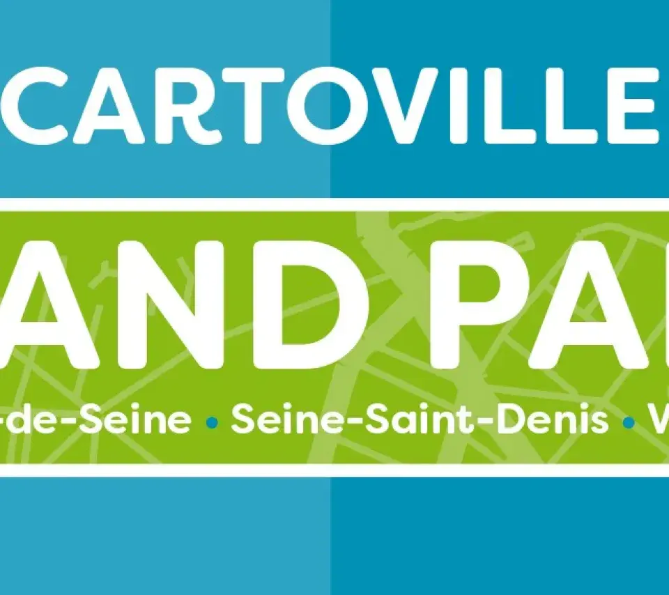 Cartoville Grand Paris. Paris, Hauts de Seine, Seine Saint Denis, Val de Marne